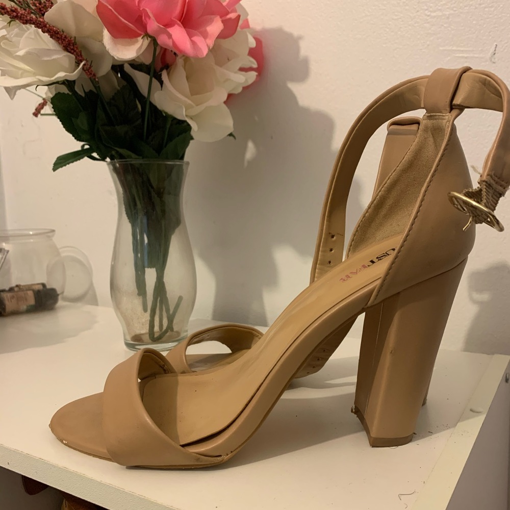 Nude Block Heel